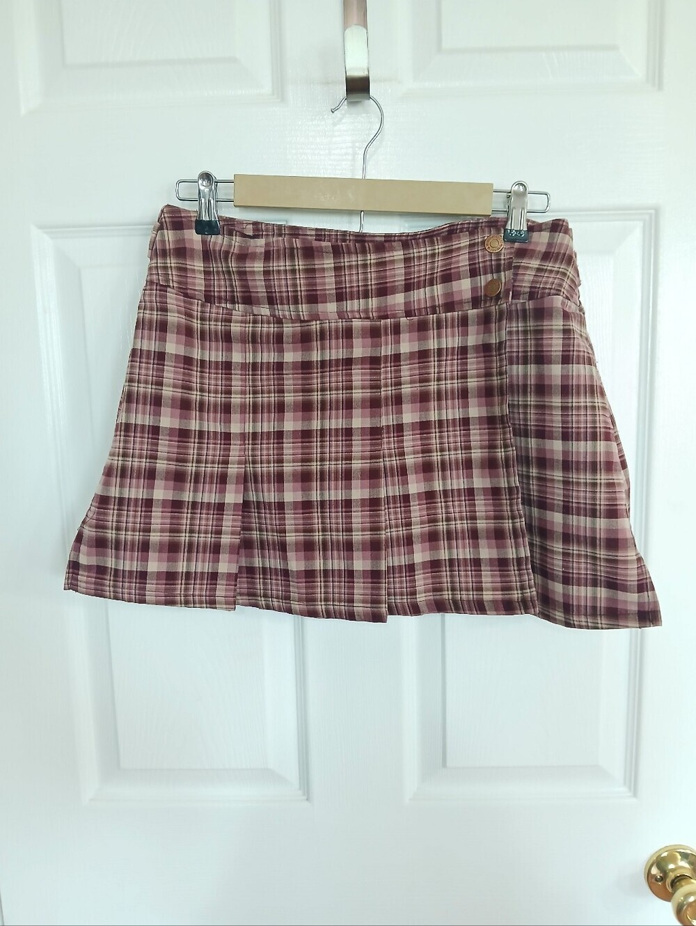 Hot Kiss Plaid Pleated Mini Skirt  Vintage Y2K Preppy Academia Old Money School